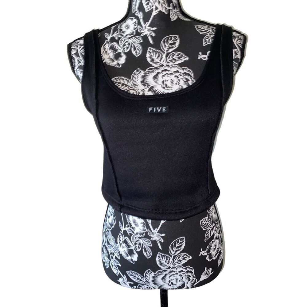 Five The Label Cropped Sweat Tank Top Sexy Gym Workout Active Sportswear Sports